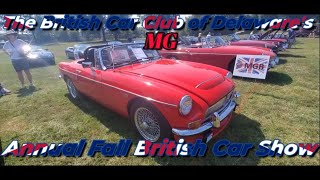 The British Car Club of Delaware Annual Fall British Car Show MGTD MGB MGB GT MGC [upl. by Eladnwahs]