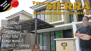 Rumah dengan dua master bedroom Type SIERRA THE GREENLAKE Surabaya barat developer CITRALAND [upl. by Ardeid]