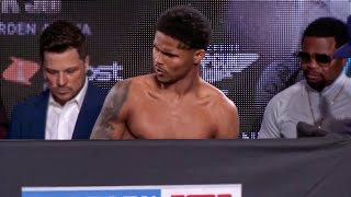 Shakur Stevenson vs Oscar Valdez • FULL WEIGHIN amp FINAL FACE OFF • Top Rank Boxing [upl. by Nyladam]