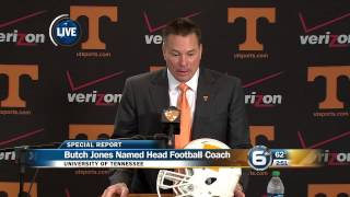 Butch Jones Press Conference from University of Tennessee Knoxville [upl. by Bobinette]