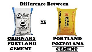 Difference between Ordinary Portland Cement and Portland Pozzolana Cement [upl. by Epner598]