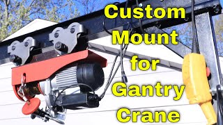 Harbor Freight Electric Hoist Mount for a Gantry Crane by GettinJunkDone [upl. by Elayor]