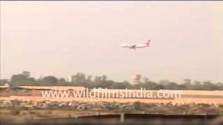 Plane landing at Delhi Airport in early 1990s [upl. by Assenat]