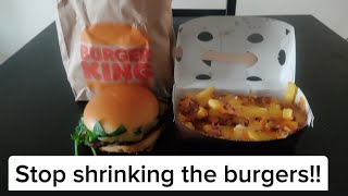 NEW LIMITED EDITION BURGER KING Bacon CAESAR Angus and Bacon Caesar loaded king fries review [upl. by Eedyaj]