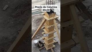 ✅ Precio de Columna 30x30 construccion ingeniero arquitectura shorts [upl. by Gilbertina]