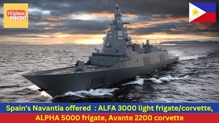 Navantia offered  ALFA 3000 light frigatecorvette ALPHA 5000 frigate Avante 2200 corvette [upl. by Alyehs]