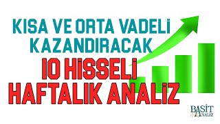 KISA VE ORTA VADELİ KAZANDIRACAK 10 HİSSE yatırım borsa hisse tarama finans keşfet [upl. by Sheba895]