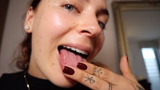 ASMR  SPIT Painting YOU with New Gel Nails Intense Mouth Sounds [upl. by Denn]