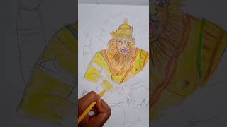 Bhagawan Narsingh Sketch  shorts art narsinghbhagwan rani art tips [upl. by Juanita778]