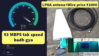 LPDA external Antena setup and Speed test on Tp Link Archer MR600 4G router with Jio and Airtel Sim [upl. by Benedic]