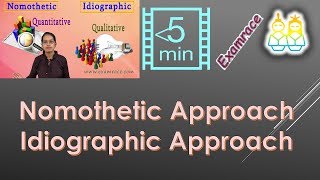 Nomothetic amp Idiographic Approach  Basics in Logic QuantitativeQualitative [upl. by Phiona]