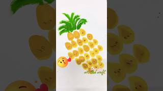 Thumb printing activity  thumb pineapple activitylove craft trending art schoolcraft [upl. by Ahsilak]