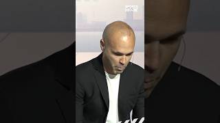 Watch Andres Iniesta Breaks Down During Retirement Announcement Gets Cheered Up By The Crowd [upl. by Ecirtael]