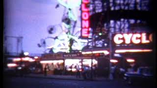 1961 Coney Island Skyride Cyclone Wonder Wheel [upl. by Tnerb73]