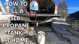 How to fill a 5 lb Propane tank at home Flame King 5 lb Propane Tank [upl. by Walczak]