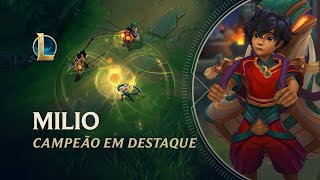 Campeão em Destaque Milio  Mecânica de jogo – League of Legends [upl. by Reteip]