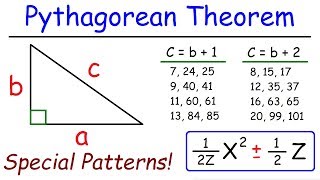 Special Patterns of the Pythagorean Theorem For Right Triangles [upl. by Dielu]