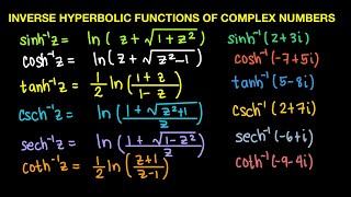 Inverse Hyperbolic Functions of Complex Numbers Part 1 Live Stream [upl. by Lusty]