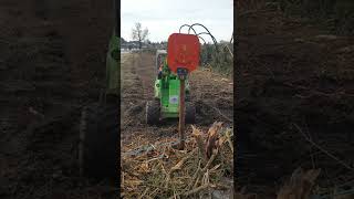 Klou KPD1 vibrating post driver attachment on Avant articulated loader [upl. by Wernher]