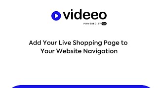 Add Your Live Shopping Page to Your Website Navigation [upl. by Nowujalo]