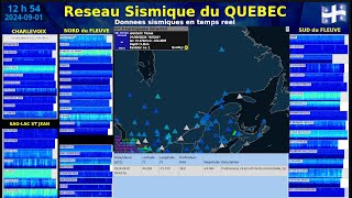 Reseau Sismique du Quebec  Données sismiques en temps réel [upl. by Soigroeg]