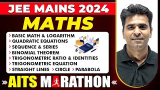 Complete MATHS in 1 Shot  JEE Main 2024  Dropper AITS [upl. by Meeki]