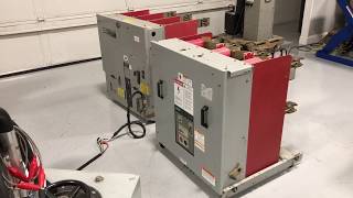 Operations check on a PowlVac Medium Voltage Circuit Breaker [upl. by Areis]