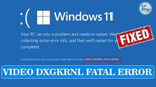 ✅ How To Fix VIDEO DXGKRNL FATAL ERROR in Windows 1110 [upl. by Salazar]