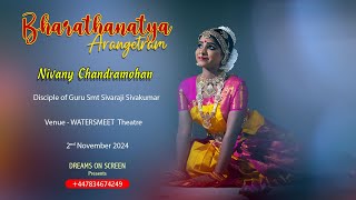 BHARATHANATYA ARANGETRAM OF NIVANY CHANDRAMOHAN [upl. by Pownall]