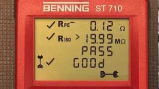 BENNING Gerätetester ST 710 – einfache VDE 07010702 Pflichtprüfungen [upl. by Petrina]