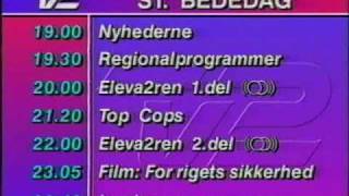 TV2 programoversigt fra starten af 90erne [upl. by Ynffit327]