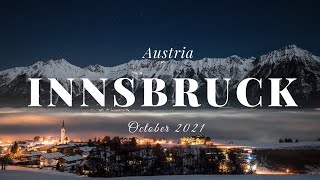 Amazing INNSBRUCK  night walking tour in the capital of austrian Tyrol in Alps October 2021 [upl. by Heisser666]