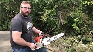 Stihl 038 Chainsaw Oil Pump Fix [upl. by Elehcor26]