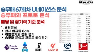 승무패 67회차 승무패 U네이션스 분석과 프로토 예상경기 추려봅니다 [upl. by Fries478]