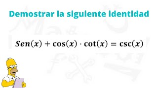 Demostrar identidades trigonométricas I Mejor calidad [upl. by Hammond833]