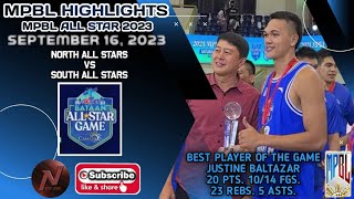 MPBL HIGHLIGHTS NORTH ALL STARS VS SOUTH ALL STARS SEPTEMBER 16 2023 [upl. by Anitsenre]