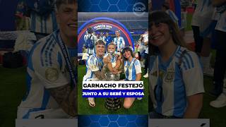 Alejando Garnacho festejando junto a su bebé Enzo y su esposa Eva ganar la Copa América 😍🏆 [upl. by Orran]