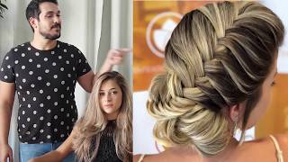 COMO FAZER UM PENTEADO FÁCIL E LINDO DO INSTAGRAM COQUE COM TRANÇA [upl. by Asiret396]