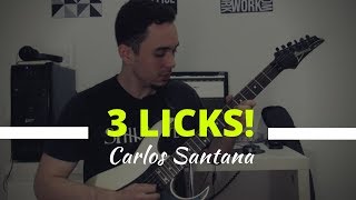 🔴 3 LICKS no estilo do SANTANA TABS [upl. by Batha]