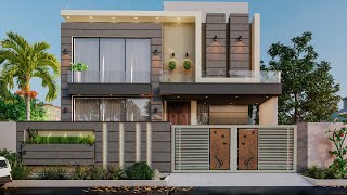 Super Luxury Front Elevation  14 Marla 40 X 80 with Basement House  06 BHK House Design [upl. by Jerrilee]