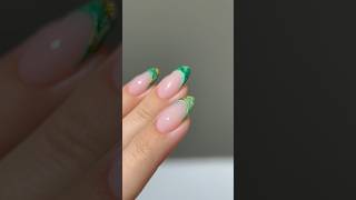 ✨🌲🧤 marble french tip HACK 💫 nailhacks nailart [upl. by Atiuqam176]