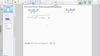 Polynomial Long Divisions Examples [upl. by Rye]