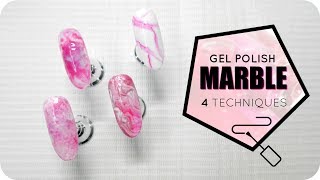 4 Gel Polish MARBLE Techniques [upl. by Alleroif713]