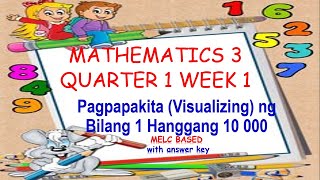 MATH 3 QUARTER 1 WEEK 1 PAGPAPAKITA VISUALIZING NG BILANG 1 HANGGANG 10000 [upl. by Sibilla]