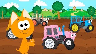 Tractorcitos diferentes  La version nueva  El gatito Koté  Canciones infantiles [upl. by Amimej917]