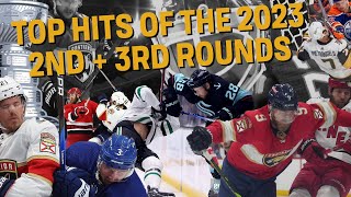 NHL Biggest Hits of the 2nd and 3rd Rounds 2023 [upl. by Nipha]