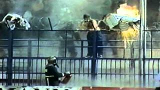 GATE 13  Panathinaikos Hooligans Burn Olympiakos Stadium [upl. by Wilton]