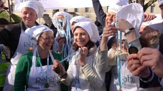 MPs win annual pancake race in central London [upl. by Ninette305]