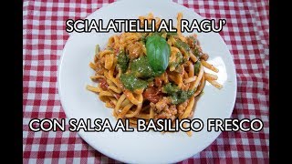 Scialatielli al ragù con crema di basilico fresco fatta in casa  Facile e Veloce [upl. by Ardnaet]