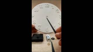 How to assemble clock mechanism amp hands to wall clock 5276 [upl. by Arahsal75]